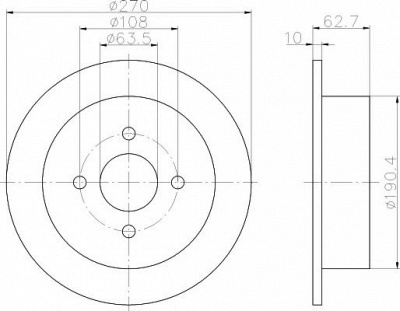 HELLA PAGID 8dd355103441 -  Тормозной диск